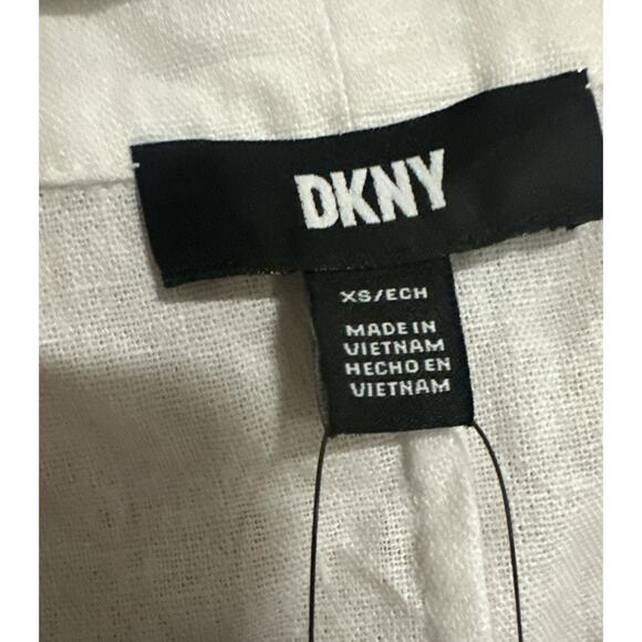 DKNY Women's A Line Tank Dress Linen Breathable Side Slits Pullover Soft Size XS - Picture 4 of 7
